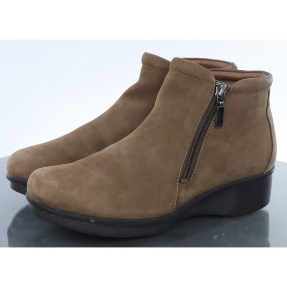 Dansko Fifi Women's Wedge Ankle Booties Boots Size EU 38 US 7.5-8 Leather Tan